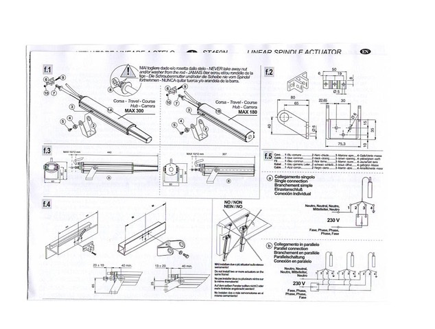 230 V Elektromotor, Hub ca. 30 cm 230 V Elektromotor, Hub ca. 30 cm