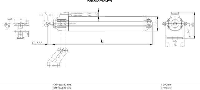 230 V Elektromotor, Hub ca. 30 cm